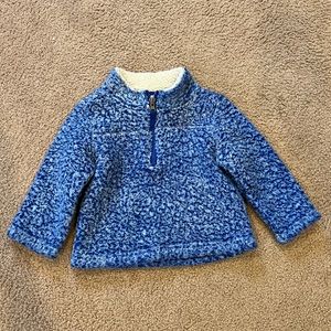 Blue Sherpa 1/4 Zip Pullover